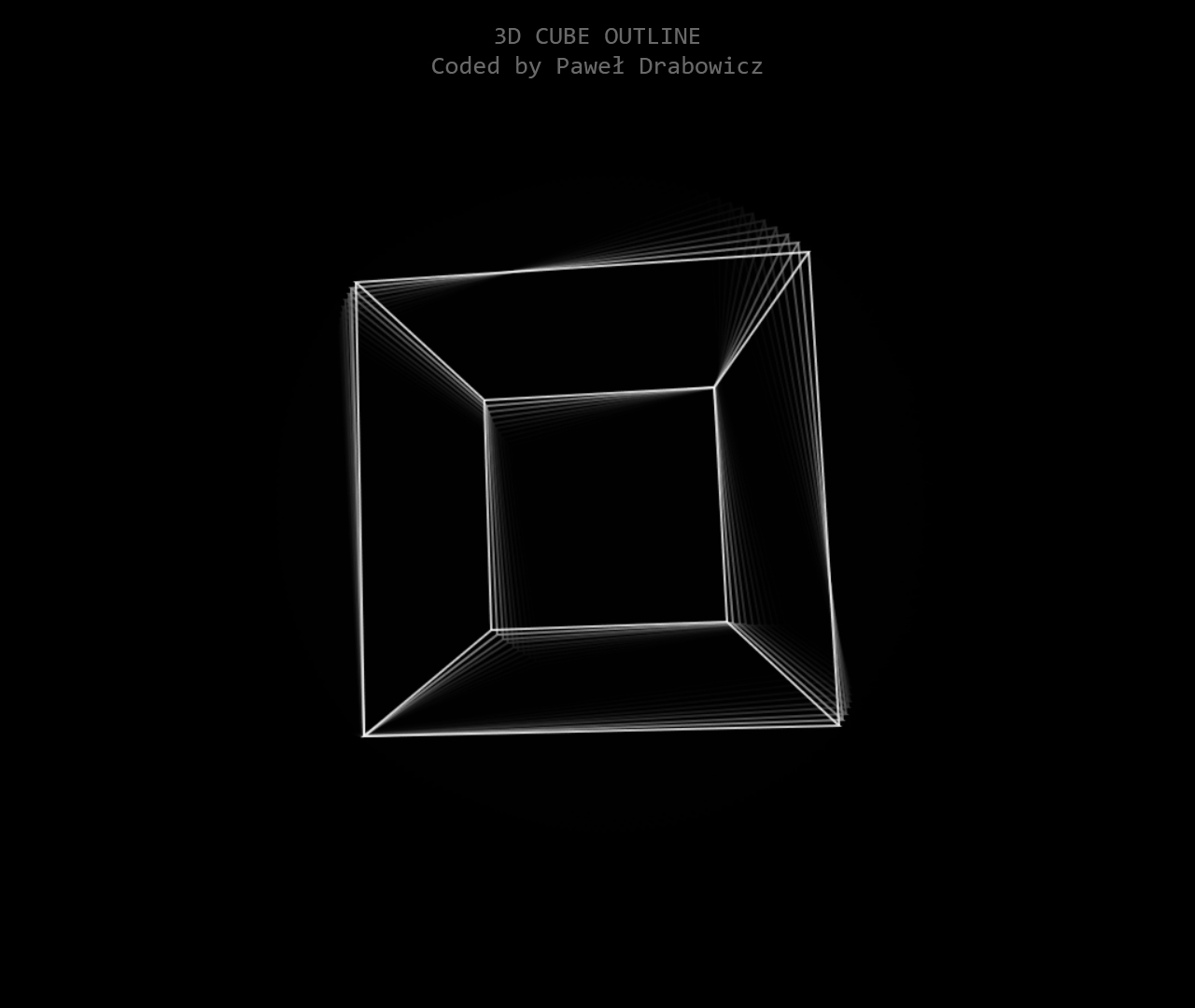 3D CUBE OUTLINE